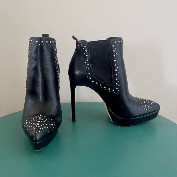 Michael Kors black platform boots with studs size 7M great condition org $350 - Picture 10 of 15